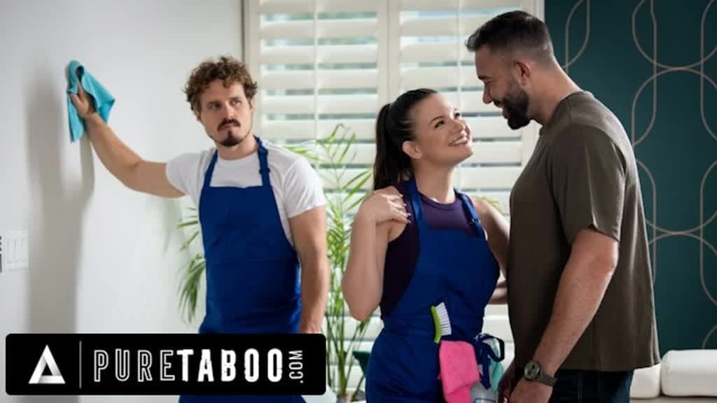 Saf tabu - ev temizlikçisi Alison Rey zengin müşteriyle flört ediyor